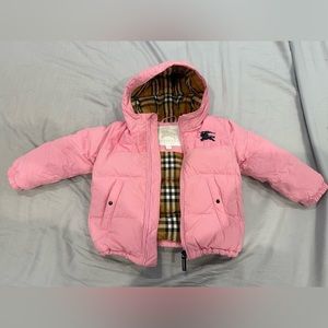 Burberry pink down jacket size 3Y